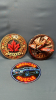 Lot of 3 Round Metal Signs