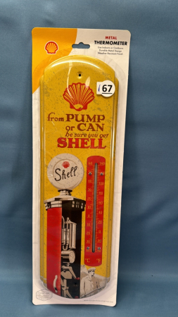 Shell Repro Metal Thermometer