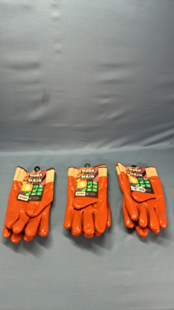 3 Pair of Unused Workforce PVC Gloves