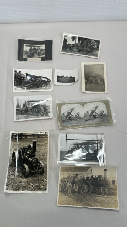 Approx. 9 Black & White Steam Engine Photos
