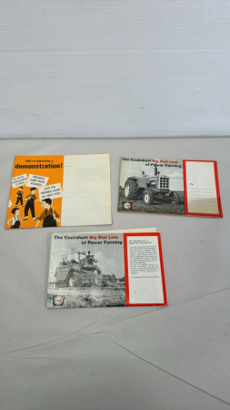 (3) Fold Out Cockshutt Equipment Brochures