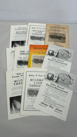 Approx. 8 Lobsinger Bros Brochures & Booklets