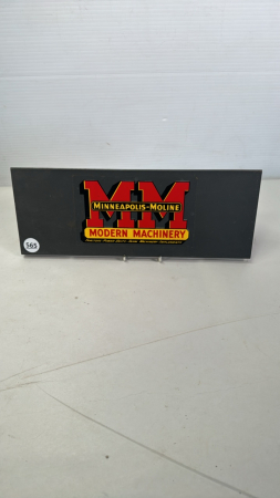 Minneapolis Moline Decal on Metal Plate