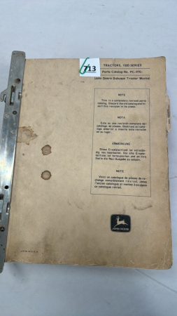 Parts Catalog for 10&20 Series John Deere Tractors