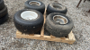 Lot of 4 Golf Cart Tires and Rims - 4