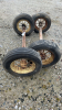 Pair of steel axles with tires - 4
