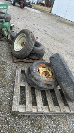 Lot of 8 misc. tires with rims AS IS