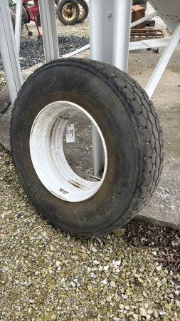 Michelin 11R22.5 Tire and Open Center Rim