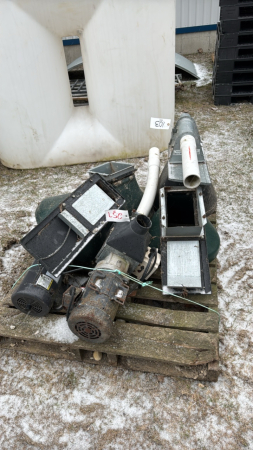 Skid of Auger, Hoppers & Flex Auger Motors