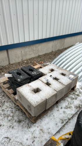 (6) 15in Weight Blocks & (12) Small weights