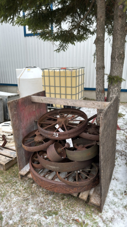 Quantity of Assorted Steel Wheels & Pulleys