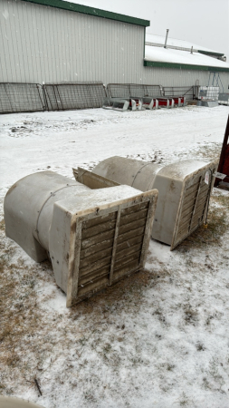 (2) 24in EX Cons Barn Fans w/Covers