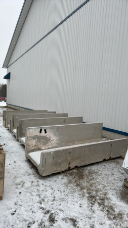 (5) Long Concrete Bunk Feeders
