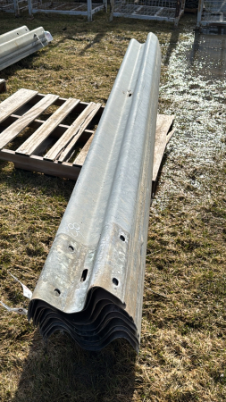 (12) Lengths of 12ft Steel Guard Rail