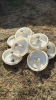 (10) White Plastic Drinkers