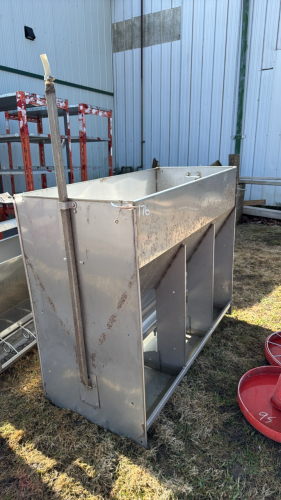 (7) Stainless 4ft Double Sided Wet/Dry Feeders