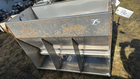 (7) Stainless 4ft Double Sided Wet/Dry Feeders
