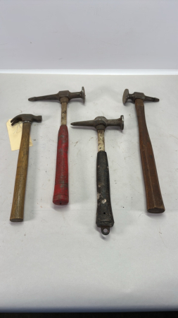 (3) Body Shop Hammers & (1) Tack Hammer