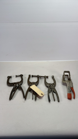 (4) Assorted Welding Clamps