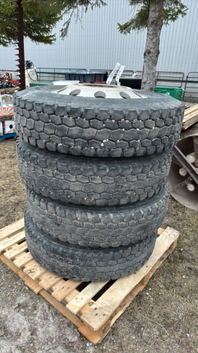 See Note: (4) Hercules 11R 22.5 Tires on Rims