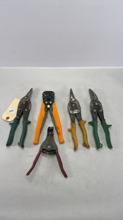 (3) Tin Snips & (2) Wire Strippers