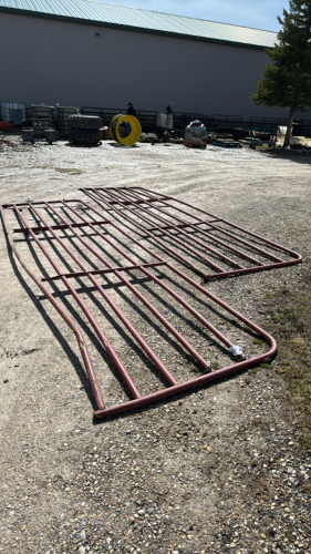 (2) 15.5ft Aluminum Gates (Both Bent)