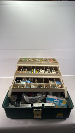 Plano Tackle Box Full of Assorted Items & Hardware