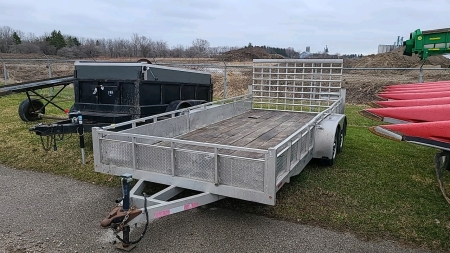 2018 Beckner 16ft x 7.5ft Tandem Aluminum Trailer