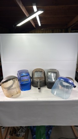 (3) Welding Helmets & (2) Face Guards