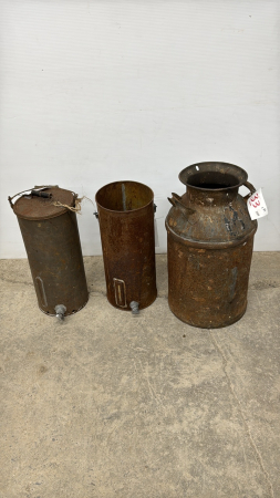 (3) Dairy Cans