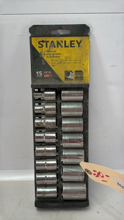 Stanley 15 PC 1/2in Drive Socket Set
