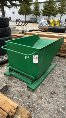 Unused 1/2 Yard Forklift Dump Hopper