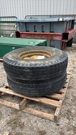 (2) 10.00-20 Tires on 8 Bolt Rims