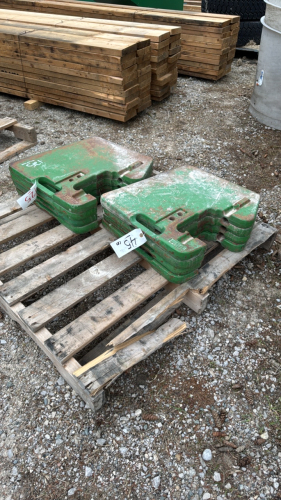 (8) John Deere Suitcase Weights