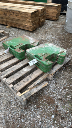 (8) John Deere Suitcase Weights