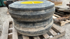 Pair of Goodyear 10.00-16SL Tires on 8 Bolt Rims - 4