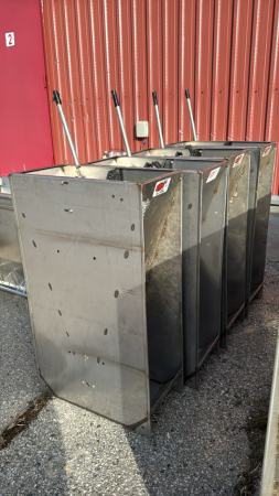 4-Stainless 12in x 24in Double Sided Hog Feeders