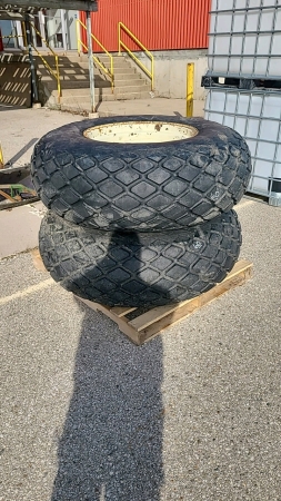 Pair of Goodyear 18.4-26 Diamond Tread Tires