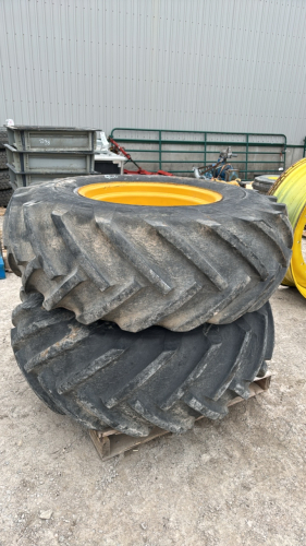 Pair of Goodyear 18.4-26 Tires on 8 Bolt Rims