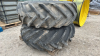 Pair of Goodyear 18.4-26 Tires on 8 Bolt Rims - 2