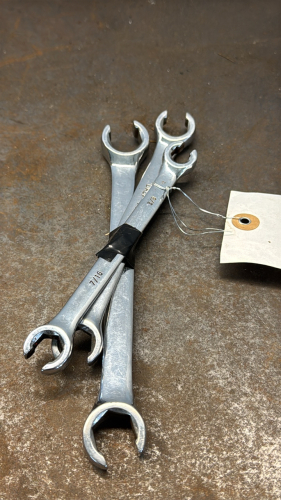 Toolex 3 Pc SAE Double Ended Flare Nut Wrench Set