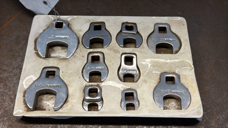 10Pc 3/8in Drive SAE Crowfoot Wrench Set