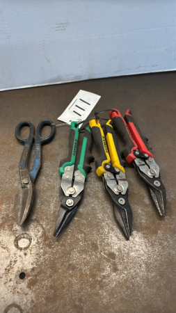 4 Pair Of Tin Snips