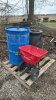 Poly Fertilizer Spreader, Rain Barrel, Blue Poly Barrel - 2