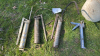 Pail of Grease and Caulking Guns - 3