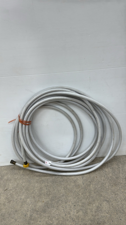 Roll of White Garden Hose