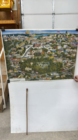 (2) Maps of Stratford& 28in Wooden Pointer