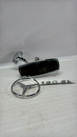 Mercedes Mirror Emblem & Number Stencil