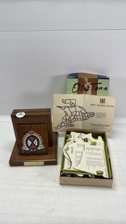 Pair of Mitchell High School Wooden Book Ends