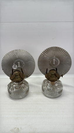 (2) Eagle Coal Oil Lamps w/Reflectors
